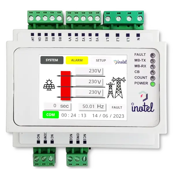 grid monitoring loss of mains relay