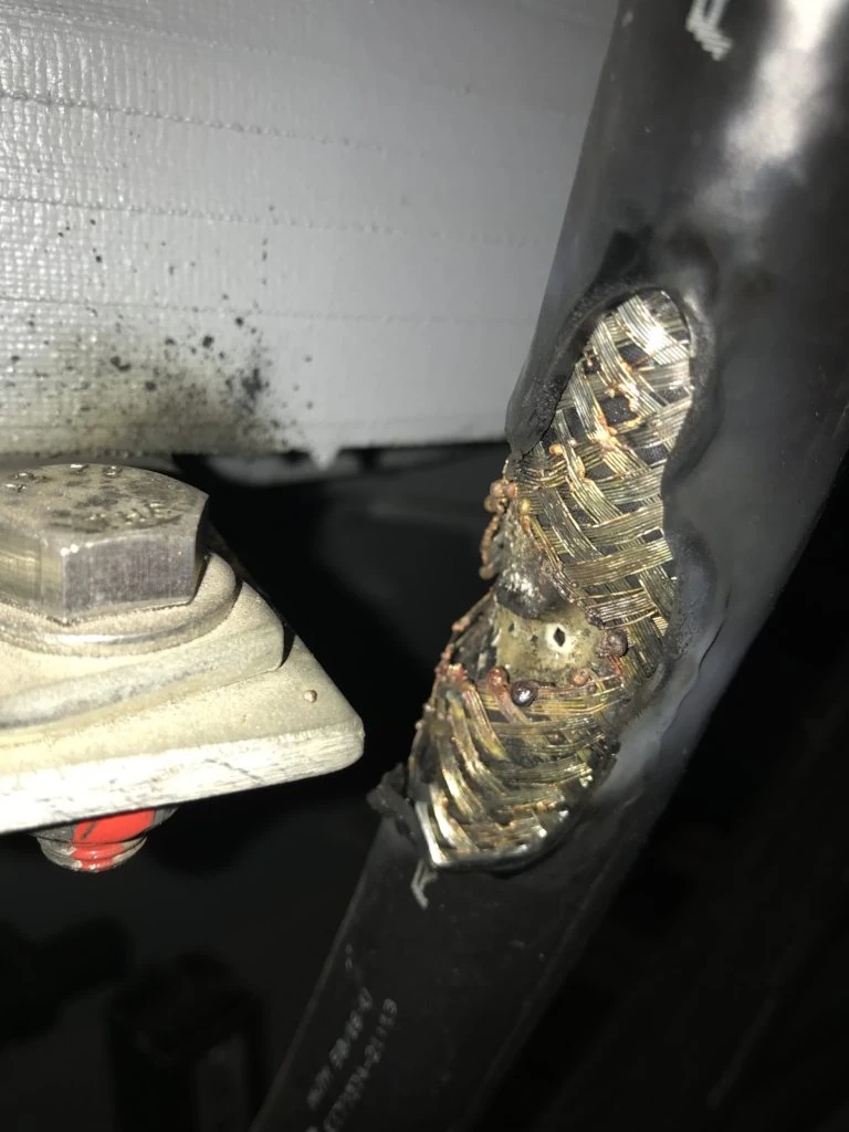 Busbar/conductor thermal damage